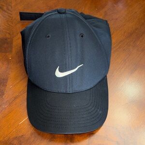 Nike Black Cap with White Swoosh